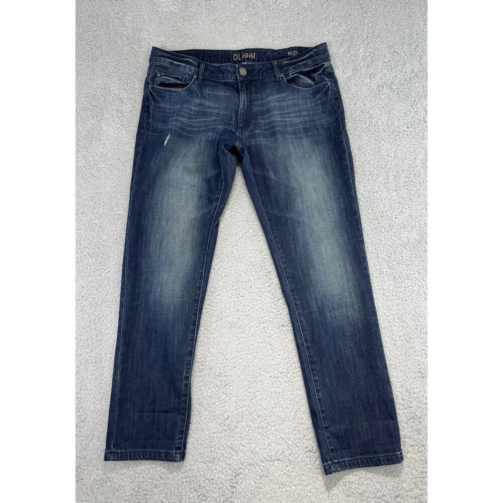 DL1961 Riley Mid Rise Boyfriend Nassau Wash Women Size 31( 33x29) Premium Denim